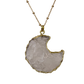 Clear Quartz Moon Necklace